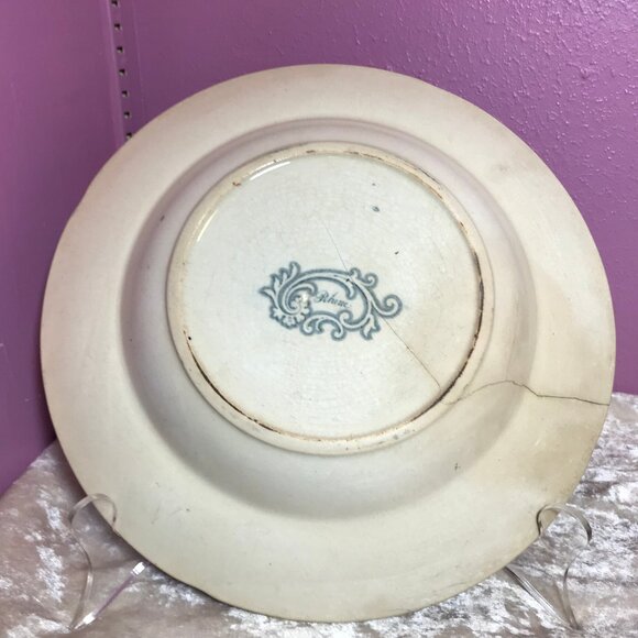 Vintage Rhine Transferware Antique Soup Bowl GUC Retro Collectible Display House - Picture 4 of 11